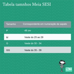 Meia SESI Tamanho GG (5 Pares)